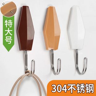 不锈钢无痕钉挂钩粉刷白墙硅藻泥敲钉墙上免打孔挂衣服强力大挂勾