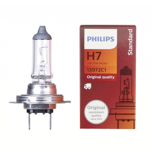 飞利浦H1H3H4H7 24V汽车远光近光雾灯货车前大灯泡70W75W90W100W