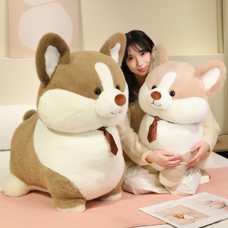 可爱柯基犬毛绒公仔女生礼物
