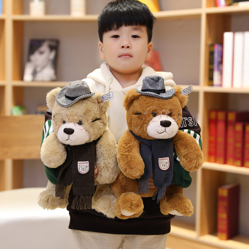 包邮 出口级品质 工匠精神 纯手工制作 泰迪熊老头熊学士博士小熊