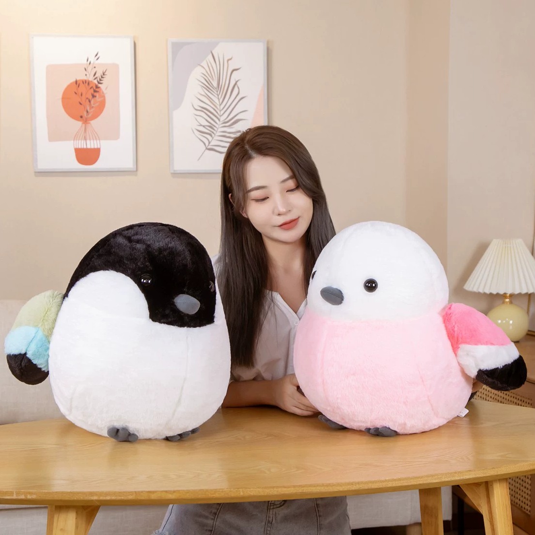 穿越龙可爱麻雀毛绒玩具