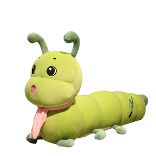 毛毛虫毛绒玩具睡觉抱枕长条枕可爱大号玩偶女孩娃娃床上超软睡梦