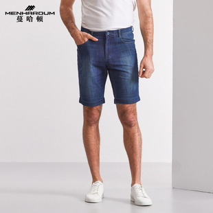 蔓哈顿夏季 夏天中裤 男士 休闲五分裤 男 牛仔短裤 Menhardum