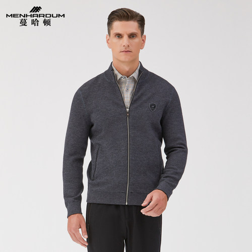 蔓哈顿秋季新品商务休闲针织外套