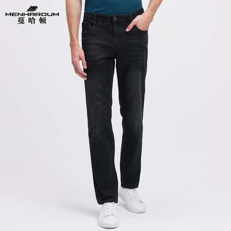 蔓哈顿合体直筒牛仔裤