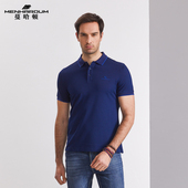 Polo衫 蔓哈顿夏季 短袖 桑蚕丝混纺T恤男士 商务休闲纯色短T 新款