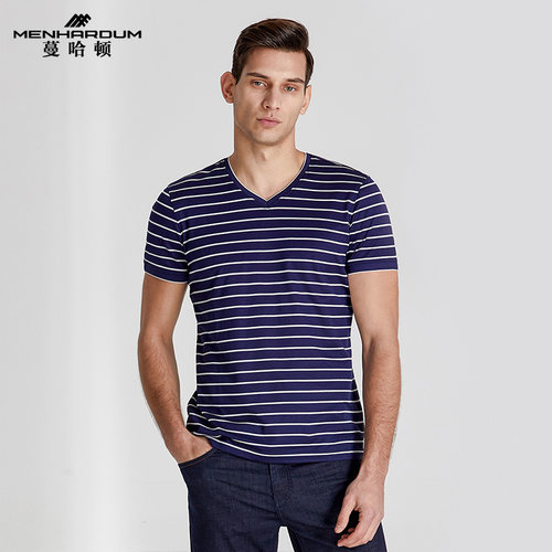 蔓哈顿夏季新款V领潮流打底衫