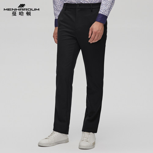 男装新品男士高端商务纯色休闲裤