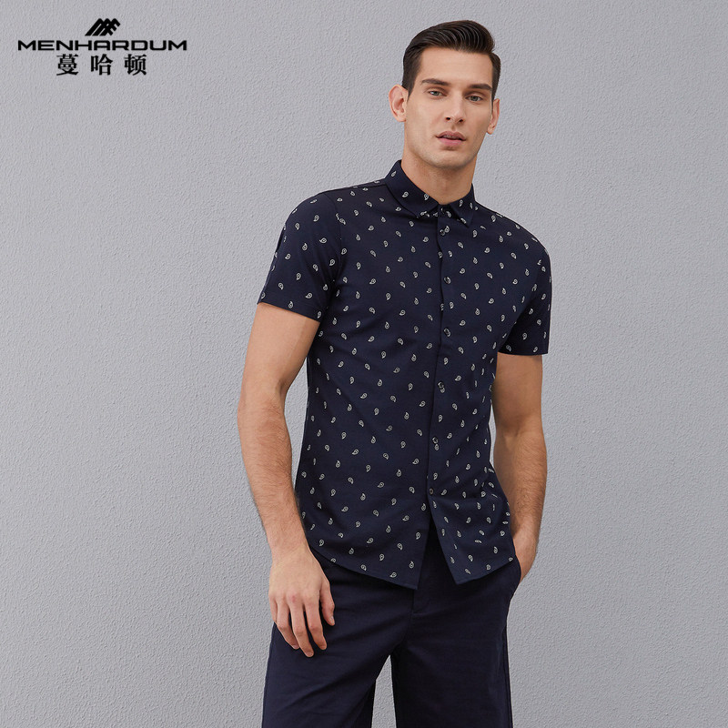 潮针织中年翻领开衫透气爸爸装