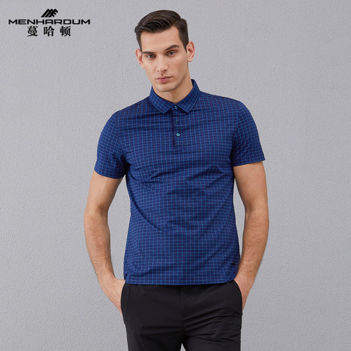 蔓哈顿夏季新款透气t恤Polo衫
