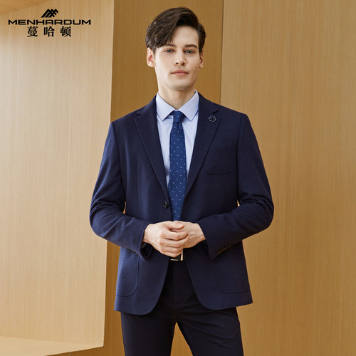 蔓哈顿绵羊毛山羊绒混纺西装