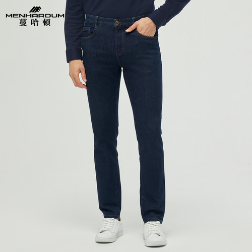 MENHARDUM/蔓哈顿秋冬新品高品质男装牛仔裤中年男士时尚牛仔长裤