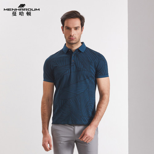 蔓哈顿夏季新款中年上班Polo衫潮