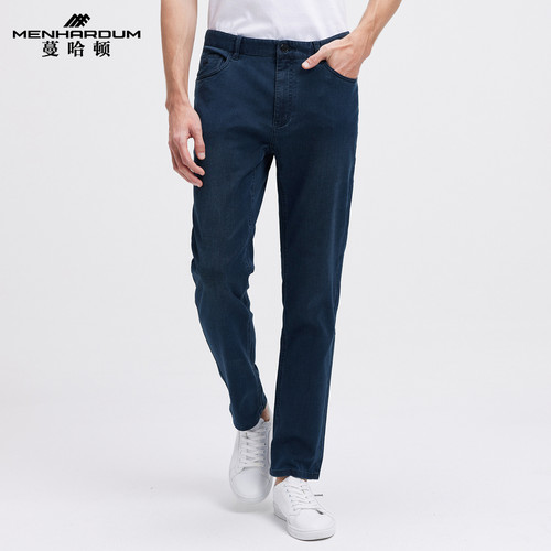 蔓哈顿莱赛尔混纺牛仔裤