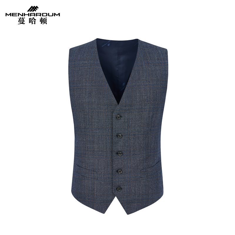 MENHARDUM/蔓哈顿秋冬新品绵羊毛西服马甲商务绅士西装套装内搭男