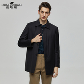 蔓哈顿冬装 新品 大衣款 MENHARDUM 毛皮上衣中长款 翻领水貂毛皮内胆