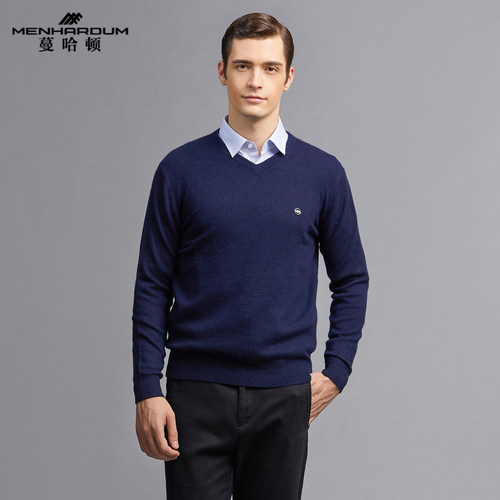 蔓哈顿男士羊毛衫金属简约商务