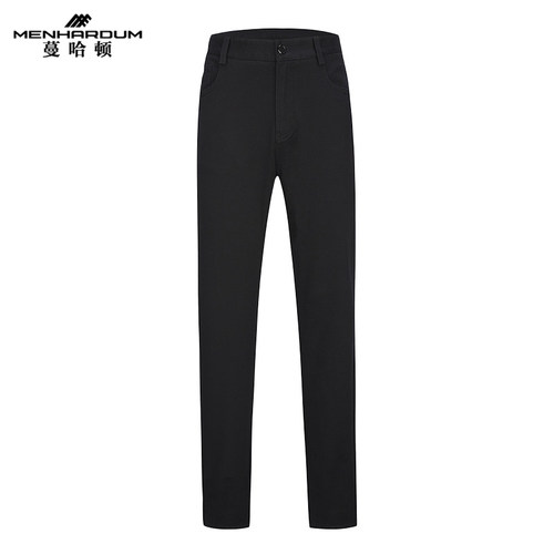 MENHARDUM/蔓哈顿冬装新款商务休闲黑色裤子合体直筒长裤