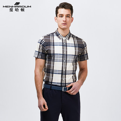menhardum蔓哈顿针织短袖衬衫