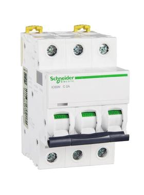 IC65N 3P C2A 6kA 原装施耐德A9系列小型断路器空气开关 家用空开