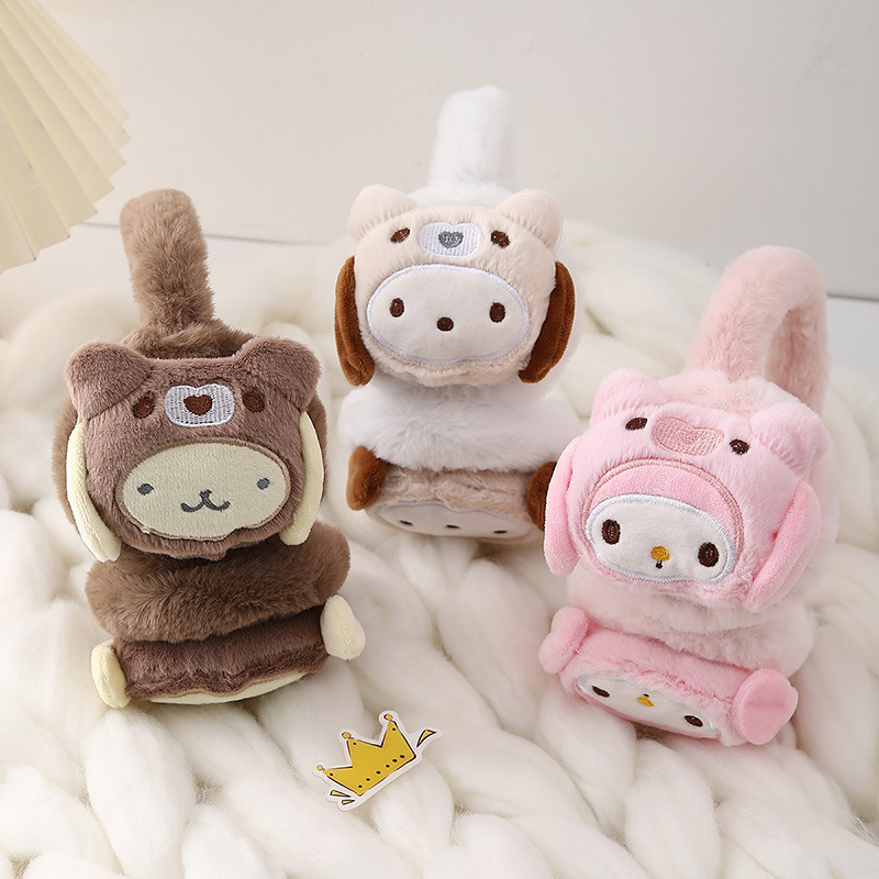 卡通毛绒耳罩儿童保暖防冻耳防寒户外大童耳套冬季新款三丽鸥耳暖