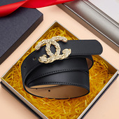 保罗正品 麻花镶钻板扣腰带 带2025新款 皮带女真皮时尚 百搭牛仔裤