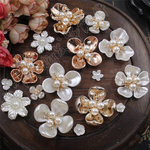 镶钻扣花朵玫瑰花花朵花心三瓣花