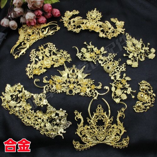 合金超大号合成前缀立体凤凰荷花