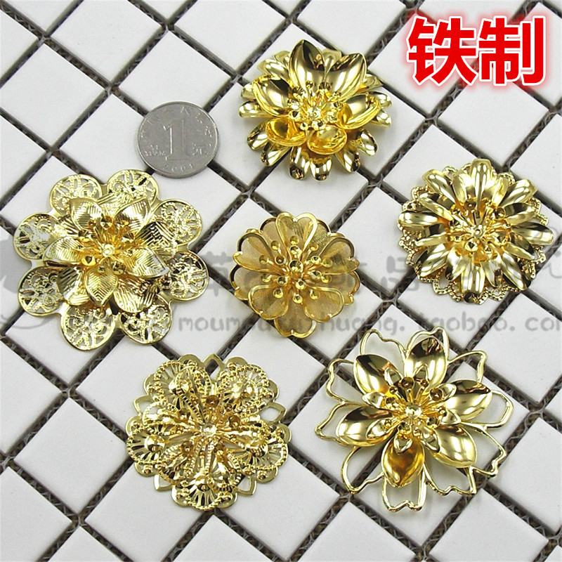 diy多层次古装新娘凤冠发簪花片