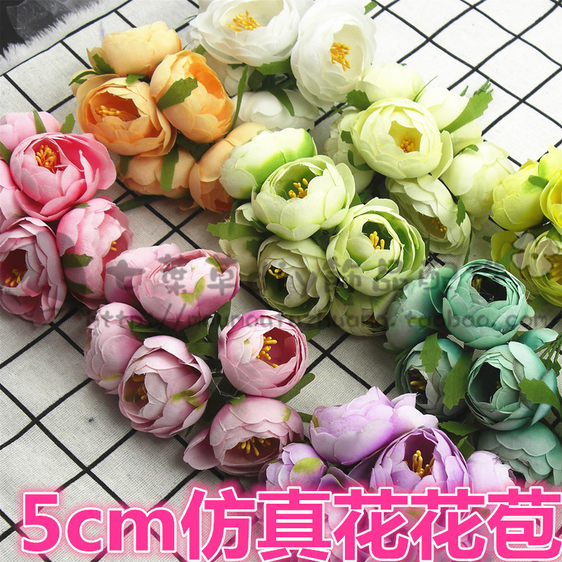 假花仿真花苞花束 绢花DIY花环材料新娘头饰手捧花绢布花