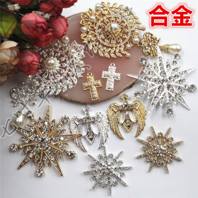 大风铃带吊十字架冰晶雪花合金