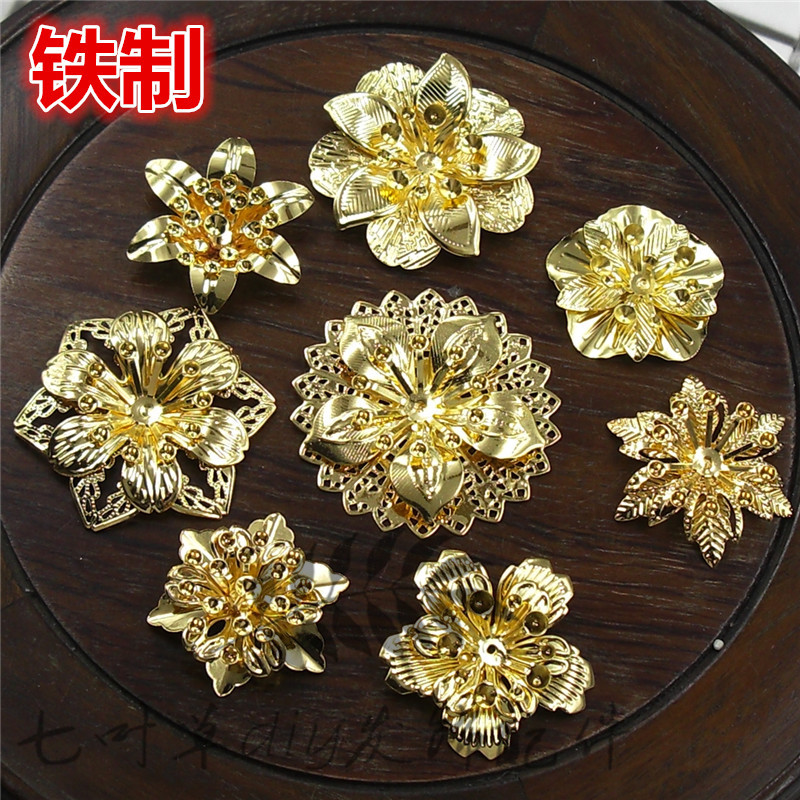 diy多层次古装新娘凤冠发簪花片
