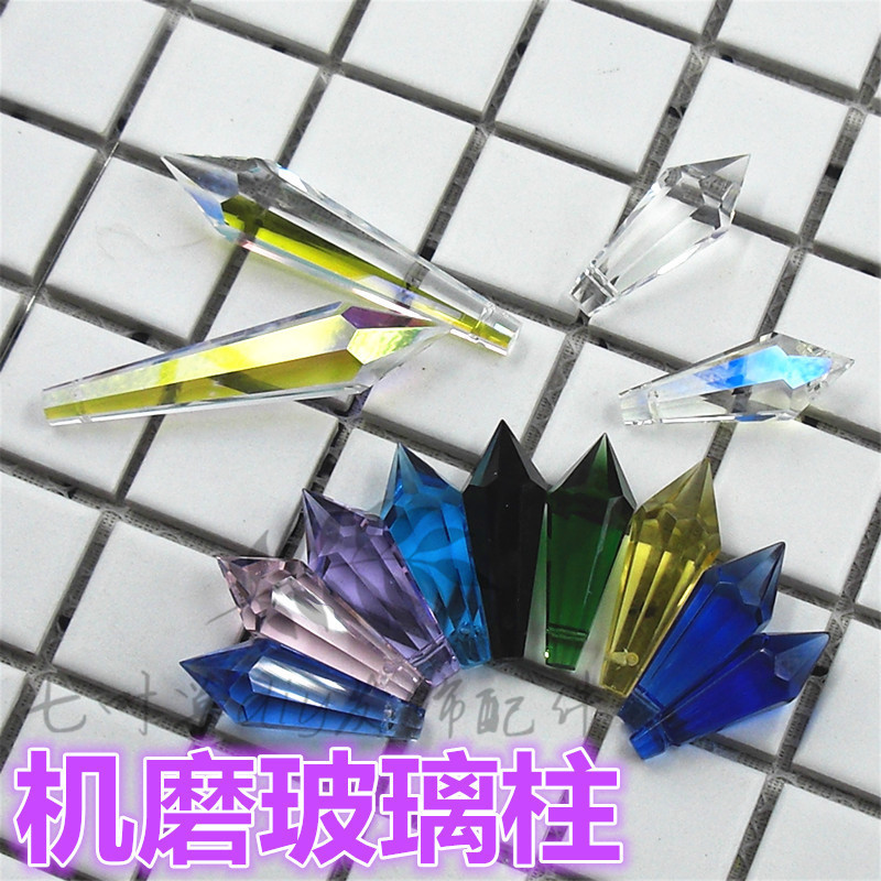 8/32切面横孔柱形进口彩机玻璃珠