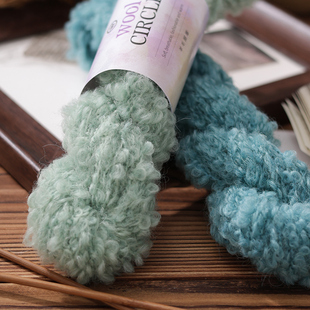 羊毛圈圈围巾线帽子毛线手工编织毛衣线宝宝线棒针男女粗围巾毛线