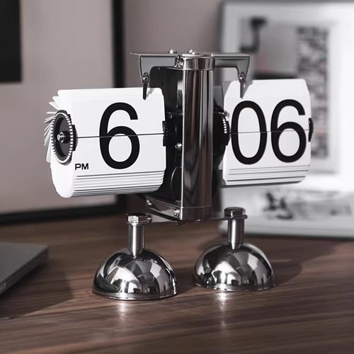 StarHaven复古机械自动翻页座钟