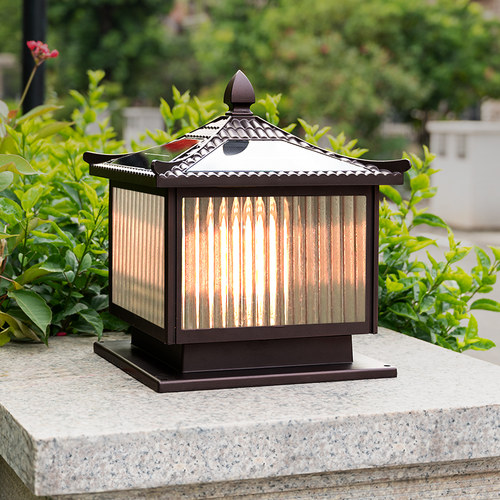 太阳能庭院柱头灯户外防水别墅