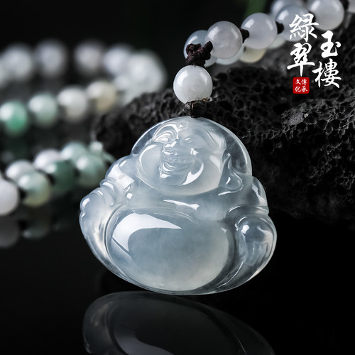 缅甸冰种翡翠玉佛吊坠正品A货