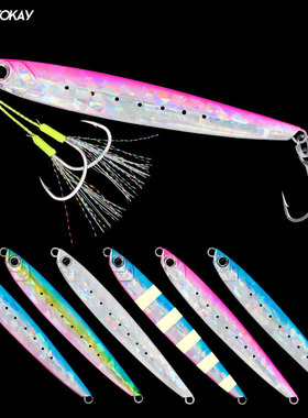 【哨兵】TOKAY海钓鲅鱼带鱼马鲛快抽慢摇飘落铁板饵40g60g80g100g