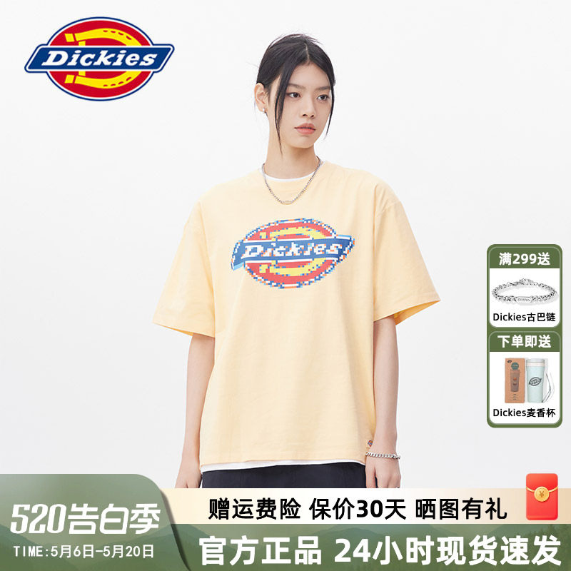 Dickies商场同款新品春夏炫彩LOGO情侣款款休闲印花短袖T恤11539