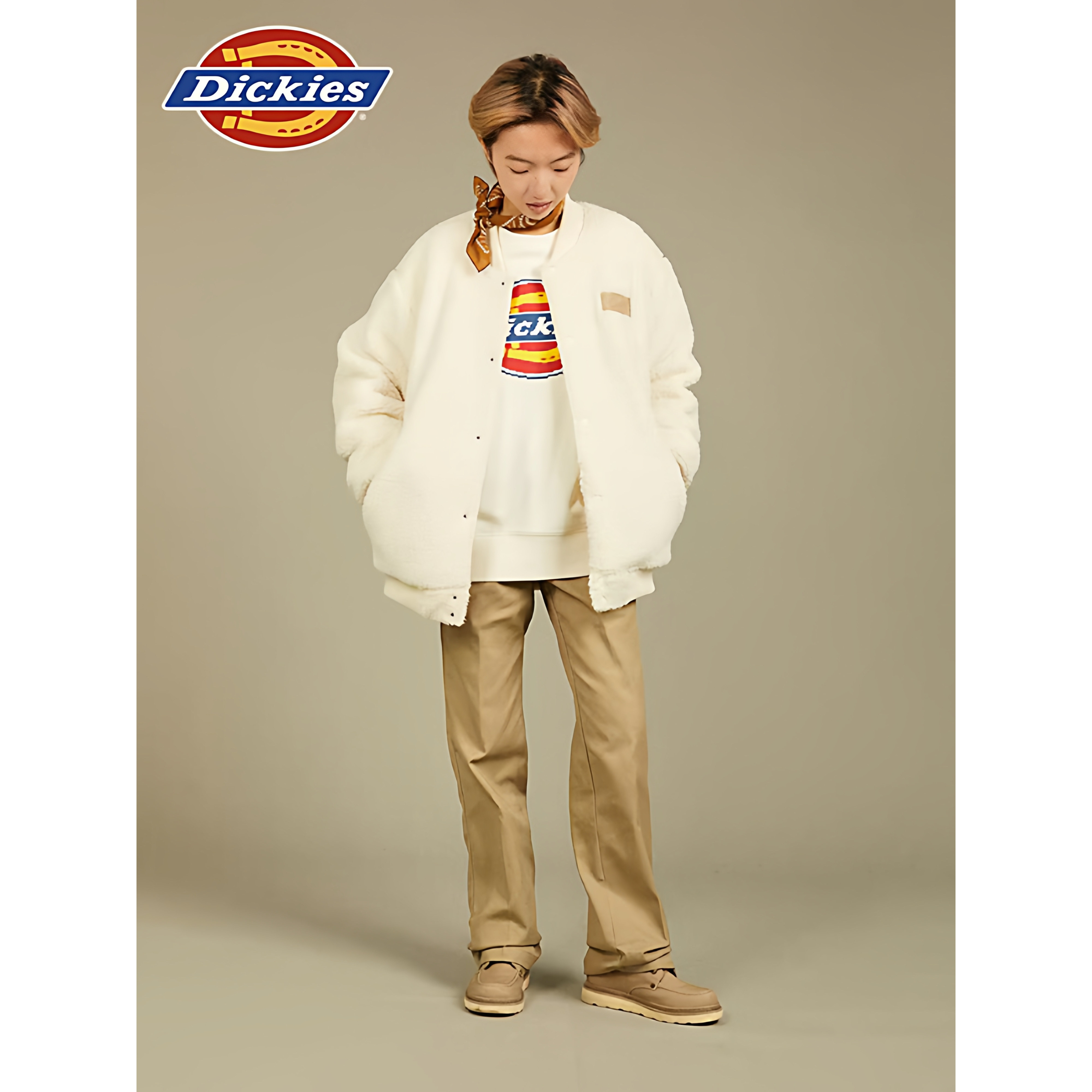 Dickies双面穿仿羊羔绒棉服