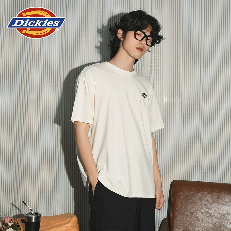 Dickies帝酷适春夏新款前胸小LOGO背后日出图案印花宽松短袖T恤