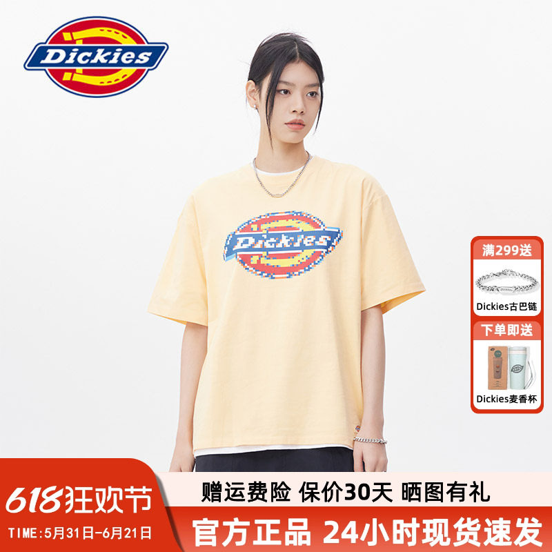 Dickies商场同款新品春夏炫彩LOGO情侣款款休闲印花短袖T恤11539