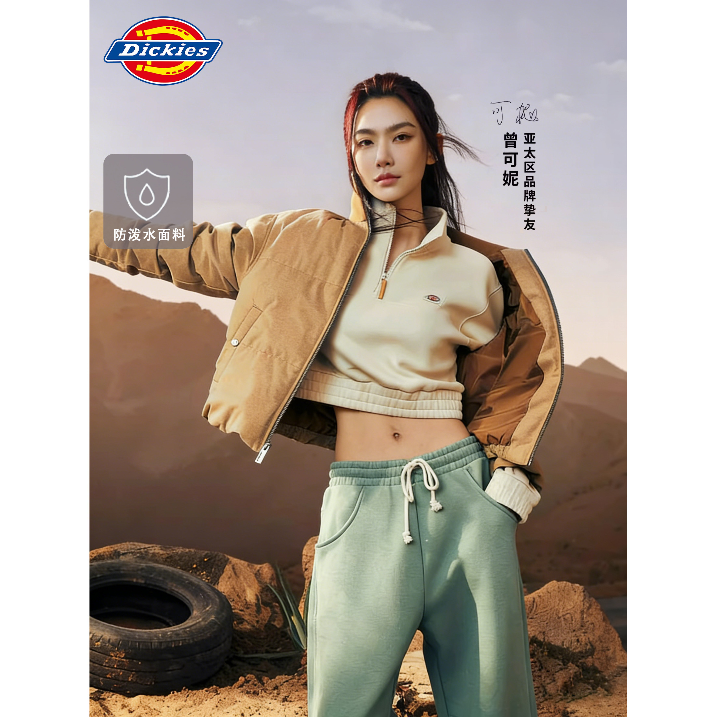 【曾可妮同款羽绒服】Dickies帝酷适2026春季新款女式羽绒IKE夹克