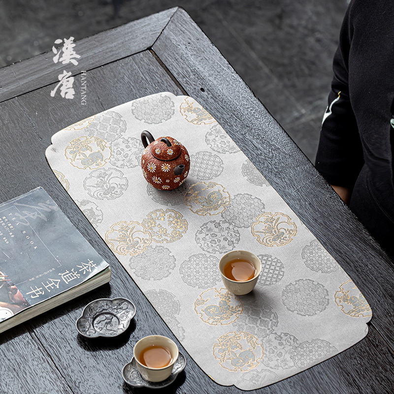 汉唐织锦茶席家用新中式禅意桌旗