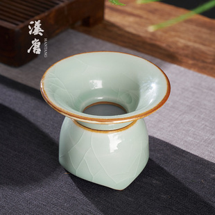 汉唐青瓷茶漏茶滤滤茶器过滤茶滤网布家用茶叶过滤器功夫茶具配件