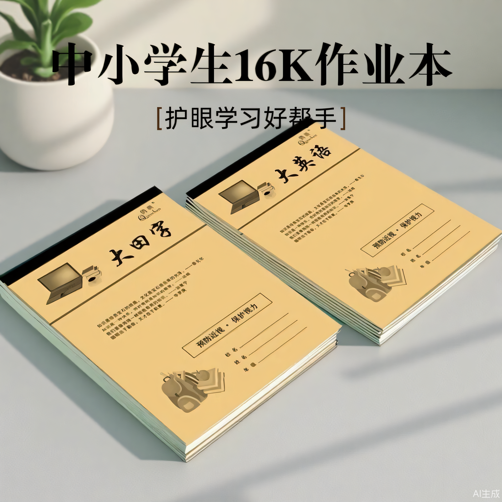 16K田字格生字本中小学生专用英语作业本大作业本子小学生三年级