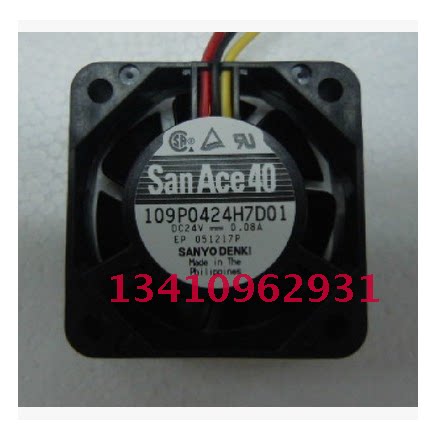 109P0424H7D01 全新山洋风扇 40*40*15 DC24V 发那科轴流风扇