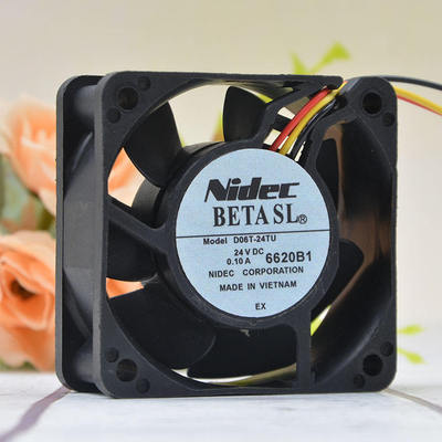 正品Nidec BETA SL D06T-24TU 24V 0.10A 6CM 6025 变频器 散热风