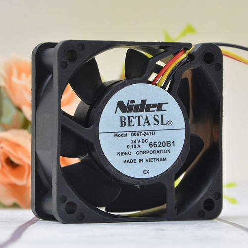 正品Nidec BETA SL D06T-24TU 24V 0.10A 6CM 6025 变频器 散热风