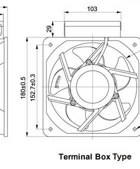 UF18JC12/23-BWHR〖 FAN AXIAL 180X90MM 115/230VAC〗